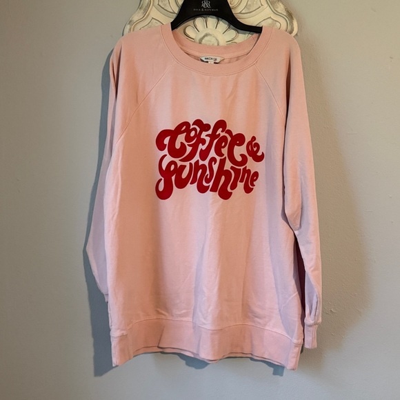 Wildfox Coffee & Sunshine Tunic Pink Sweatshirt - Picture 3 of 6